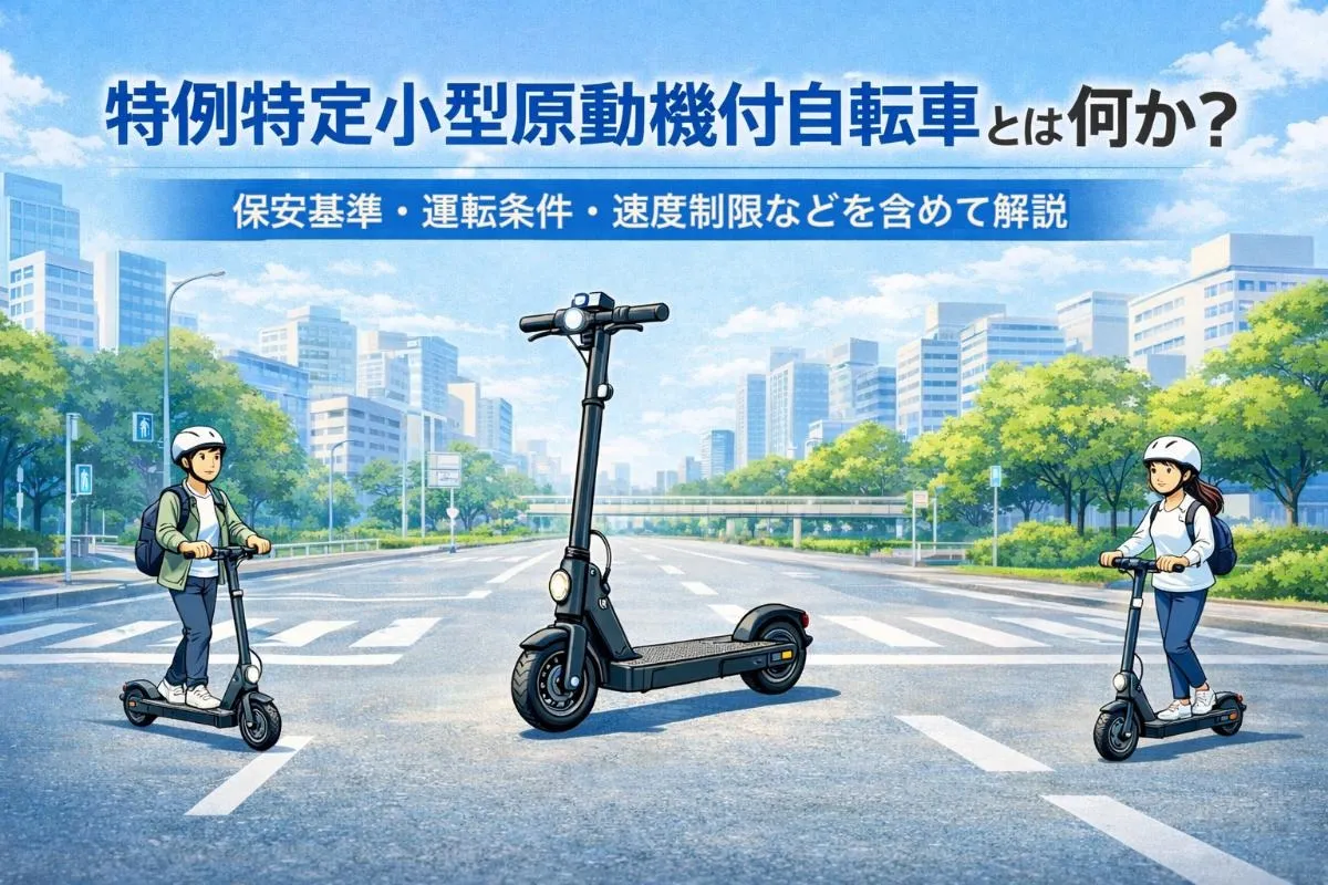 特例特定小型原動機付自転車とは何か？保安基準・運転条件・速度制限などを含めて解説