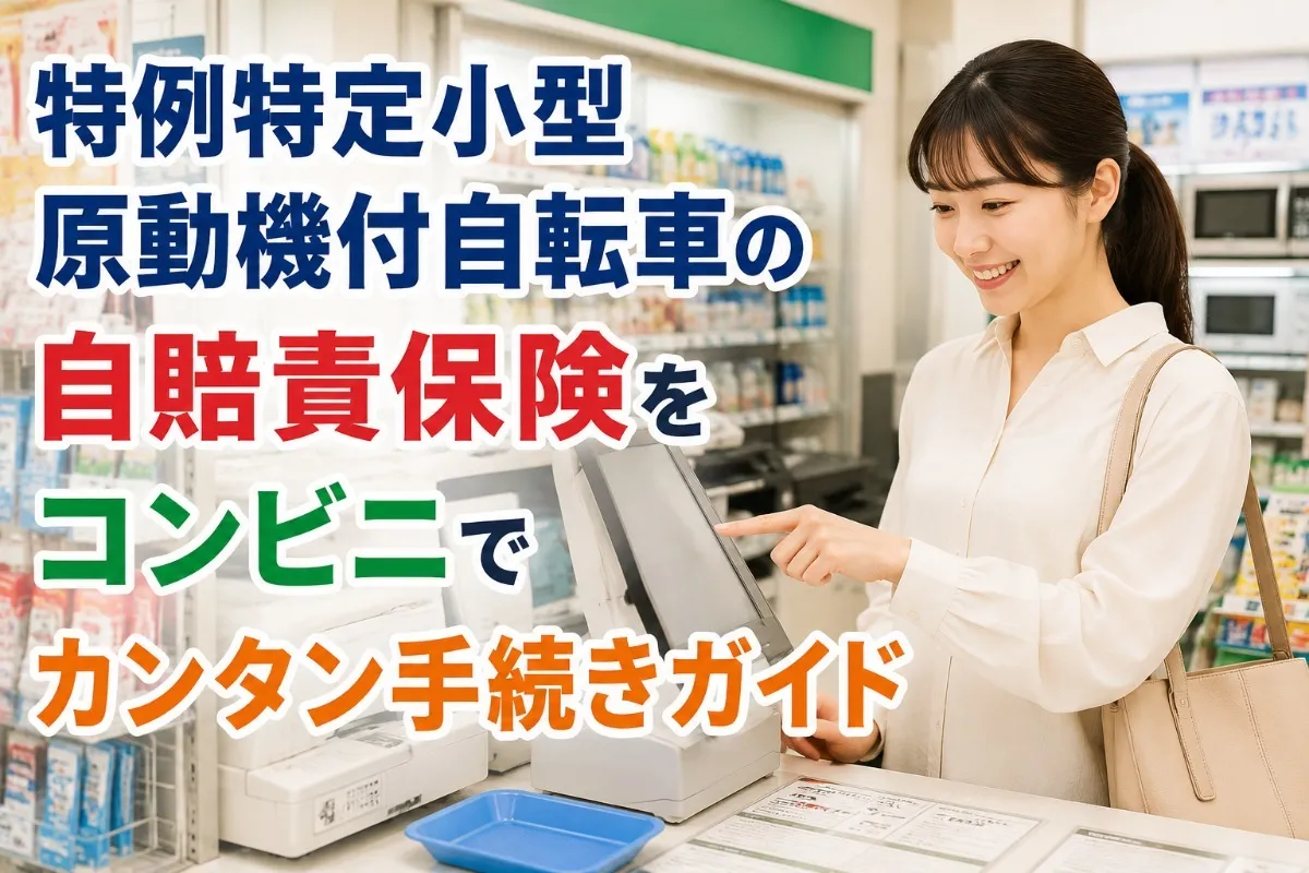 特例特定小型原動機付自転車の自賠責保険をコンビニでカンタン手続きガイド